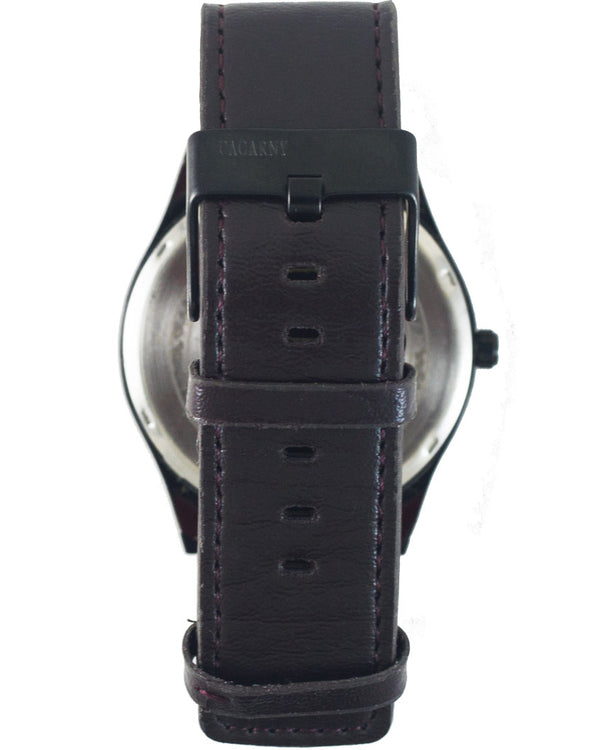 correa piel sintetica reloj cagarny negro cafe online tienda