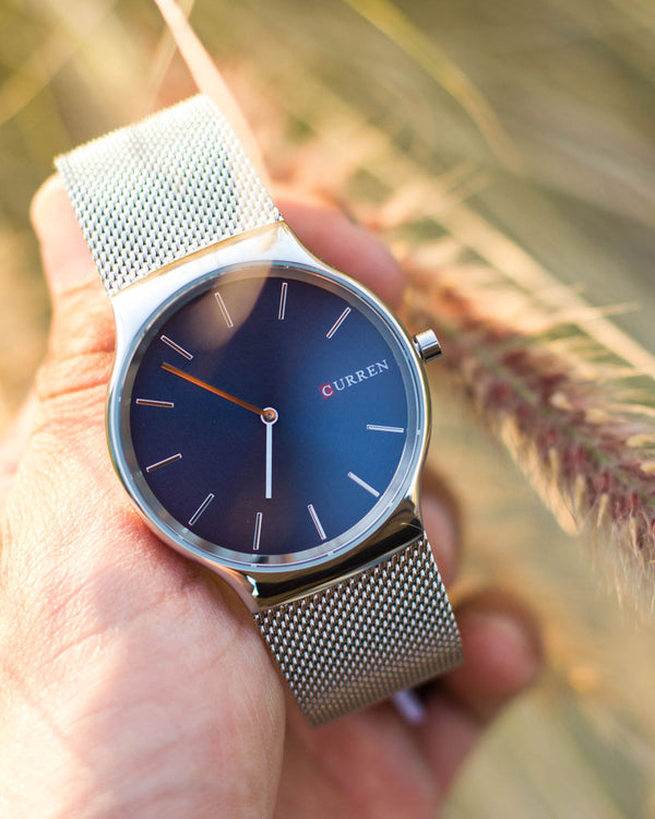 reloj de moda curren para caballero negro 