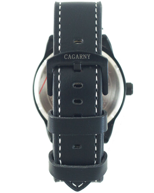 correa gruesa costura reloj cagarny piel 