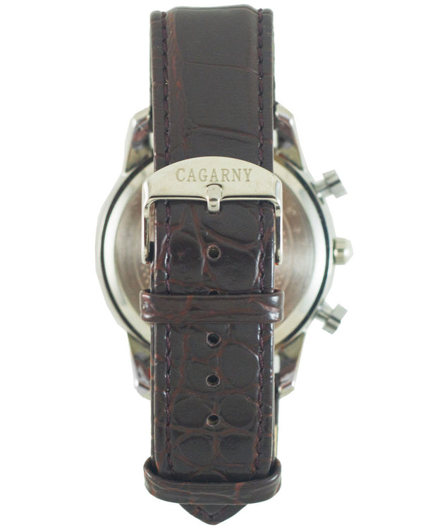 correa de reloj cagarny cafe de piel sintetica mexico mexicali